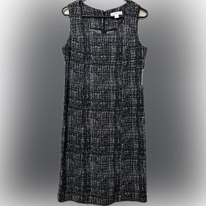 NWT Coldwater Creek sleeveless check ponte knit dress Misses 8 Shaped dress